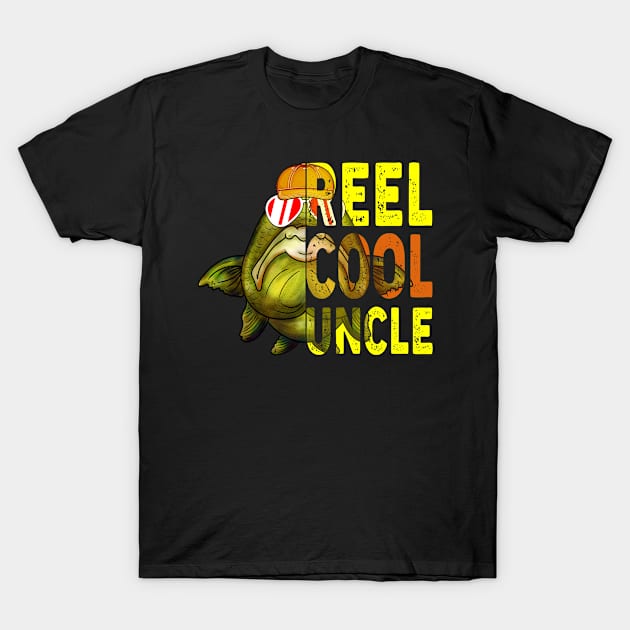 Reel Cool Uncle Funny Fishing T-Shirt by Tuyetle